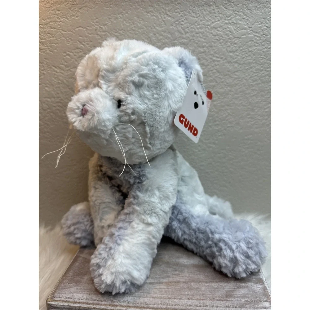 $32 🌙 Gund Light‎ Blue Cozy Cat Plush Chat Cozys Kitten Kitty 11